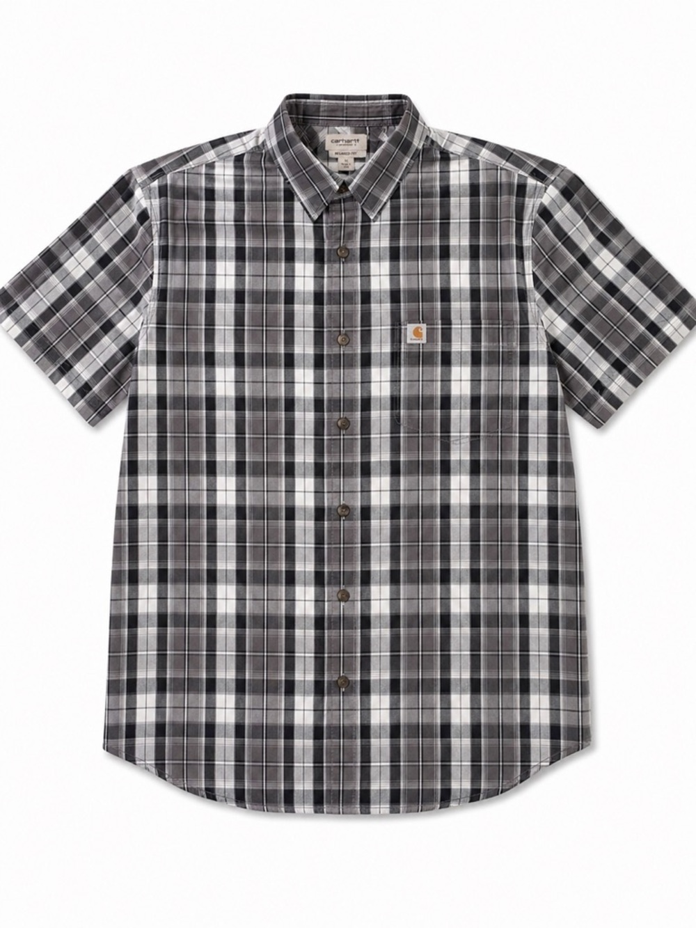 Carhartt Rugged Flex Plaid Work Shirt Relaxed Fit Men's XL